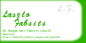 laszlo fabsits business card